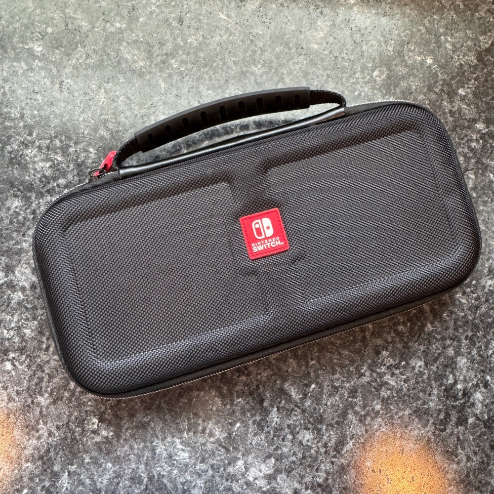 Nintendo Switch Protective Hard Shell Carrying Case Black Red Travel Storage Bag